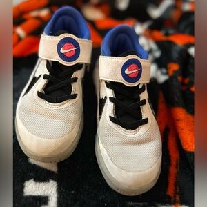 Kids White and Blue Space-Themed Shoes